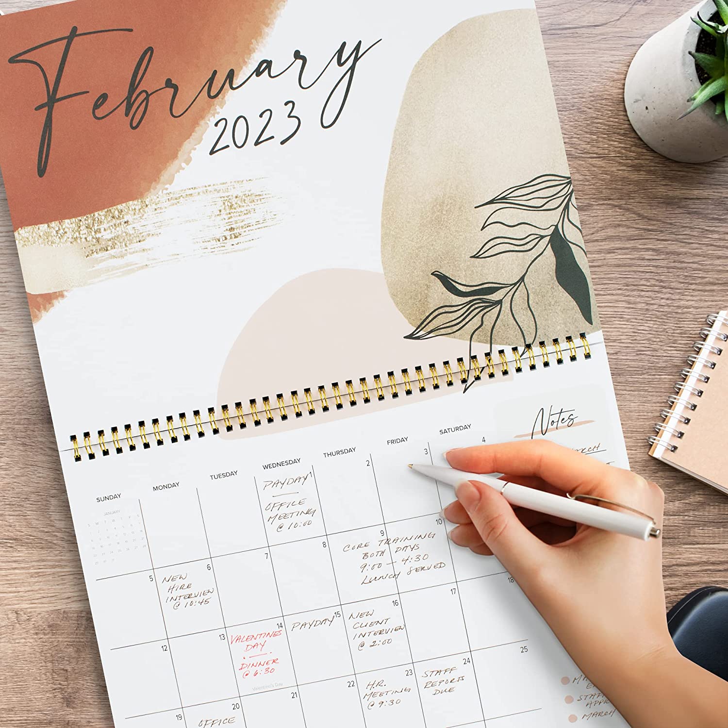 Aesthetic Wall Calendar in Abstract Art Design - Runs Until December 2023 - The Perfect Monthly Calendar for Easy Planning - Incl. 2022 - Image 4